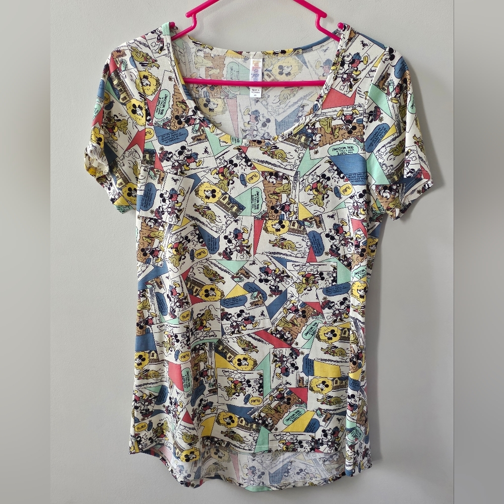 LULAROE Disney Mikey Mouse Women's Short Sleeve Shirt
